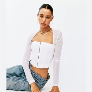 With Jean White Corset Top size small, only worn once